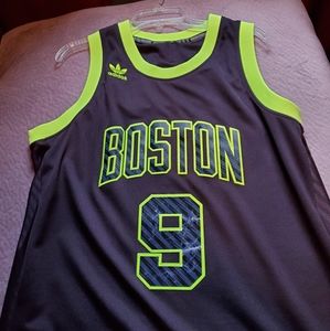 Boston Celtics, Rajon Rondo #9 Jersey Black & Neon
